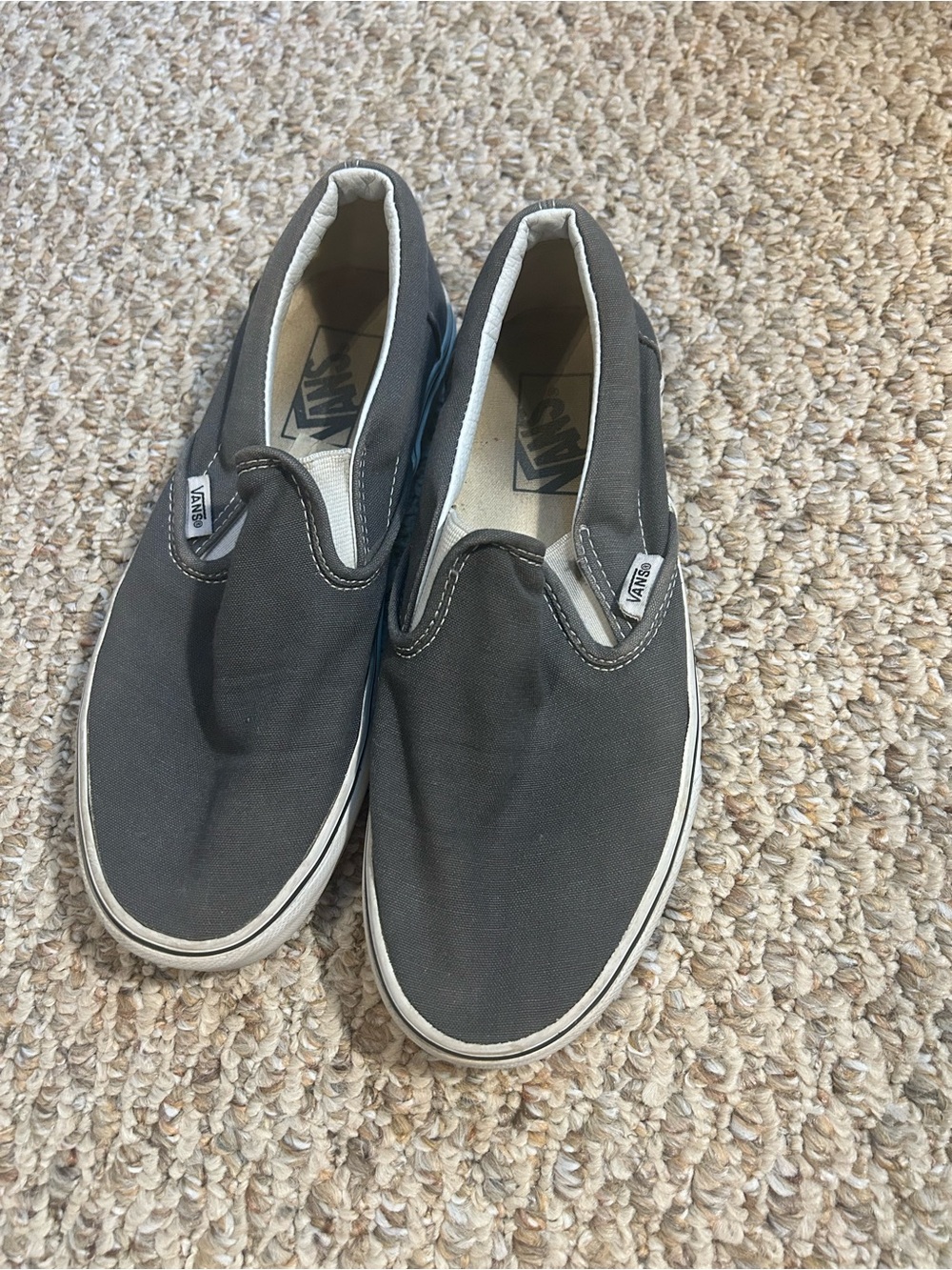 Vans Slip-On Canvas Loafers in Dark Gray